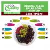 32oz Clear Disposable Salad Bowls with Lids (12 Pack) - Clear Plastic Disposable Salad Containers for Lunch To-Go, Salads, Fruits, Airtight, Leak Proof, Fresh, Meal Prep | Rose Bowl Container (32oz) view 2