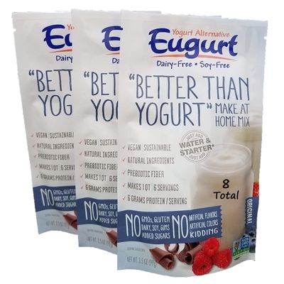 "Better Than Yogurt" Make At Home Mix (Dairy and Soy Free!) (Plain, 8-Pack)