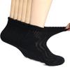 +MD Diabetic Socks for Men Women-6 Pairs Ankle Non-Binding Extra Wide, Seamless Circulator Socks for Edema 10-13 Black view 1