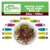 24oz Clear Disposable Salad Bowls with Lids (12 Pack) - Clear Plastic Disposable Salad Containers for Lunch To-Go, Salads, Fruits, Airtight, Leak Proof, Fresh, Meal Prep | Rose Bowl Container (24oz) view 2