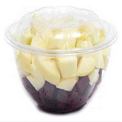 28oz Clear Disposable Salad Bowls with Lids (10 Pack) - Clear Plastic Disposable Salad Containers for Lunch To-Go, Salads, Fruits, Airtight, Leak Proof, Fresh, Meal Prep | Rose Bowl Container (28oz)