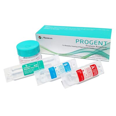 Menicon Progent Biweekly Contact Lens Cleaner - Removes Protein Deposits (1 Treatment)
