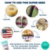 Zen Basil Seeds | edible basil seeds usda organic, kosher, non-gmo, lectin free, gluten free, plant based, keto, paleo, vegan | 15g fiber per/serv | 14oz | more fiber than chia seeds | prebiotic view 4