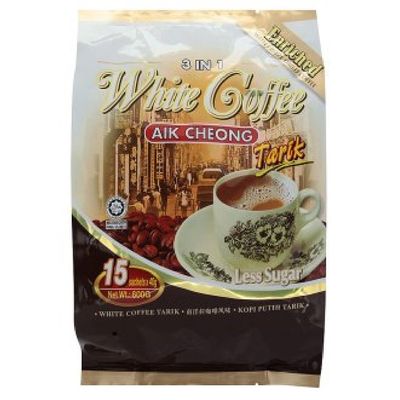 Aik Cheong 3 in 1 White Coffee 600g (Less Sugar, 12 Count)