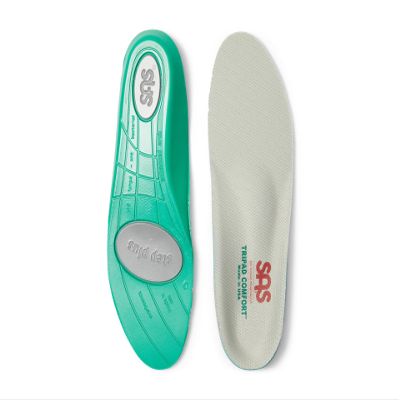 SAS Women's Step Plus Comfort Insole Gray, 8 Wide - WW (W - XW)