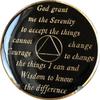 1-50 Year AA Medallion Black Tri-Plate Blue Sapphire Color Crystal Chip view 2