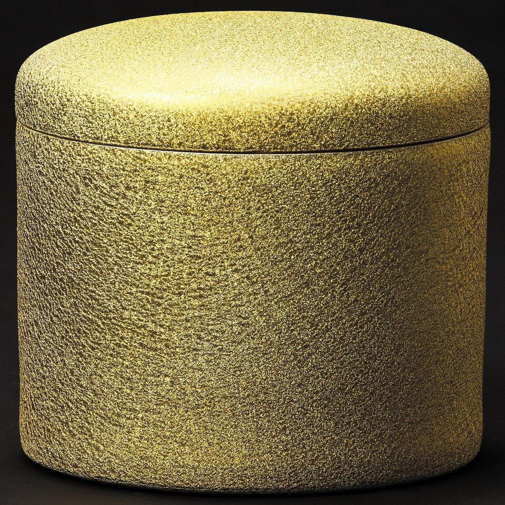 Setomono Honpo Gold Urn, Waist Diameter Approx. 9.5 x Height 10.4 inches (24.2 x 26.3 cm)