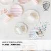 Daydream Society Frenchie Striped - 9-oz Paper Cups - Party Cups with Cerise Pink Stripes - Pack of 8 Disposable Cups - Easy to Mix and Match - Paper Coffee Cups to Suit All Occasions view 3