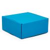 10ea - 9 X 9 X 4 Blue Corrugated Tuck Top Box-Pkg view 1