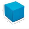 10ea - 9 X 9 X 4 Blue Corrugated Tuck Top Box-Pkg view 2