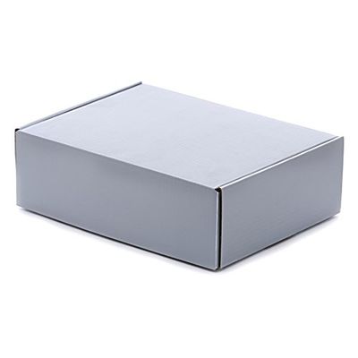 50ea - 13 X 10 X 2 Silver Corrugated Tuck Top Box