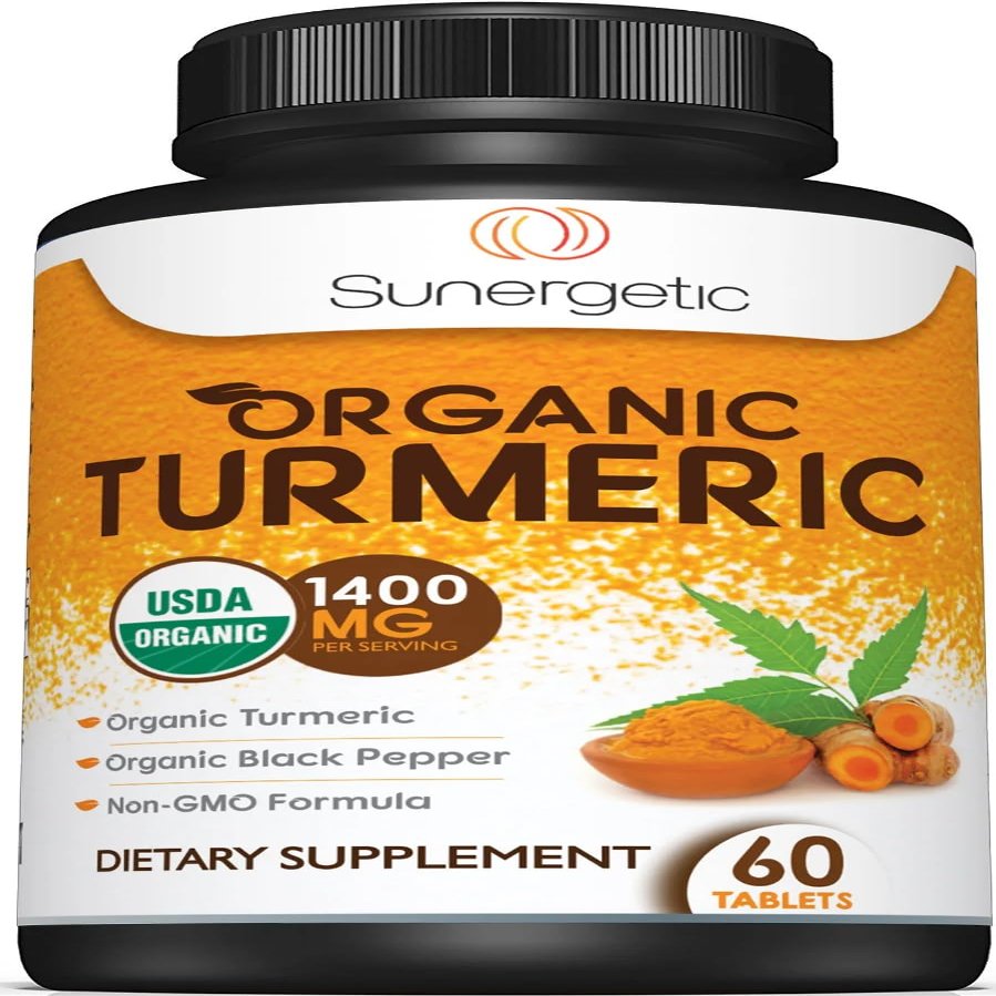 USDA Certified Organic Turmeric Supplement Includes Organic Turmeric & Organic Black Pepper 1,400mg of Turmeric per Serving - 60 Count (Pack of 1)