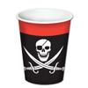 Beistle Club Pack Printed Pirate 9oz Paper Hot/Cold Cup Pack of 8, Box Contains 12 Packs (96 Cups) view 1