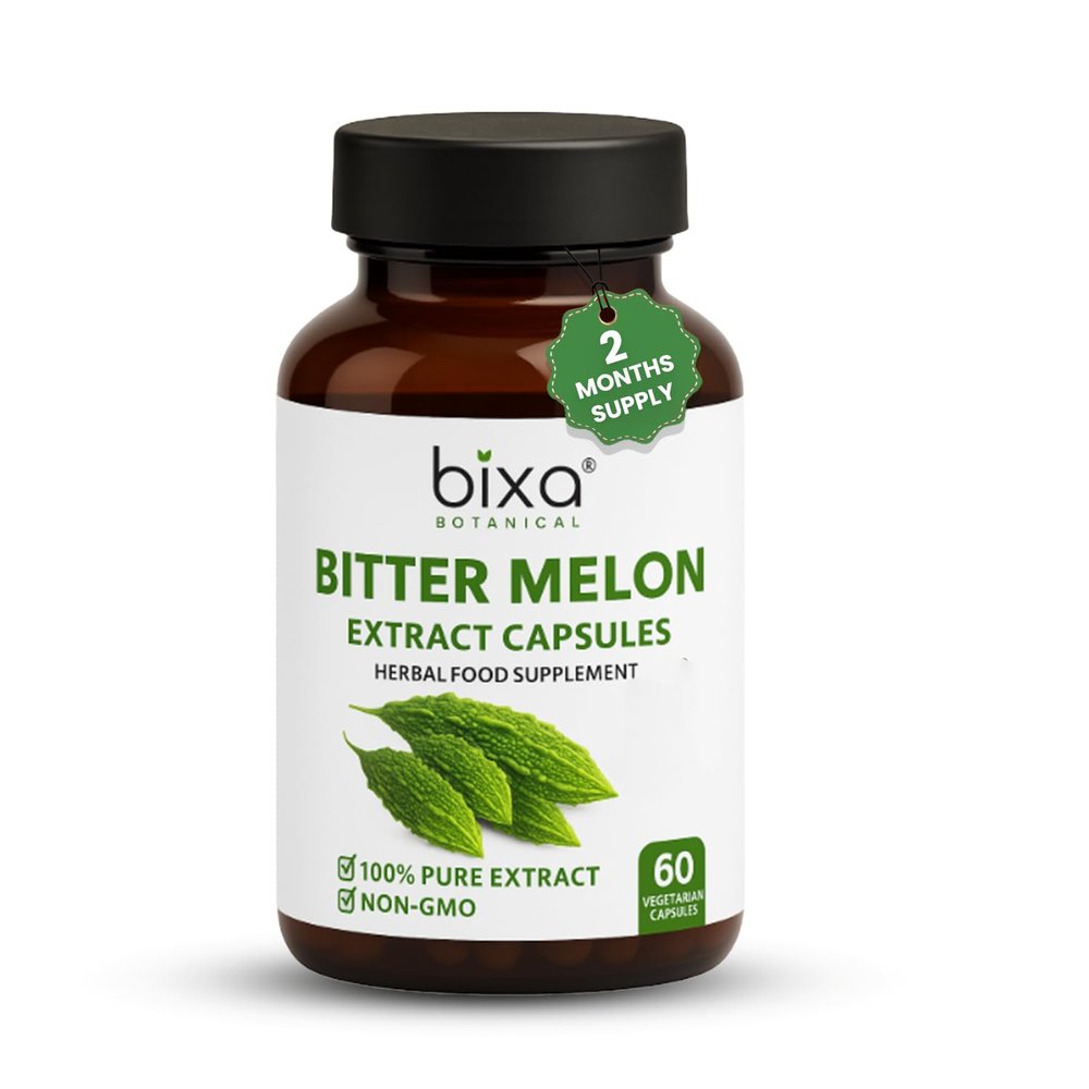 bixa BOTANICAL Bitter Melon Extract | Karela | Momordica Charantia 450 mg Vegitarian Capsules| Gluten Free, Non-GMO, Steam Sterlized, Vegan, 100% Pure. (60 Count (Pack of 1))
