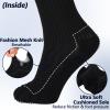 +MD Diabetic Socks For Men Women Non-Binding Cushioned Moisture Wicking Diabetic Crew Dress Socks 6 Pairs Black Cushion Size 10-13 view 3
