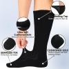 +MD Diabetic Socks For Men Women Non-Binding Cushioned Moisture Wicking Diabetic Crew Dress Socks 6 Pairs Black Cushion Size 10-13 view 4