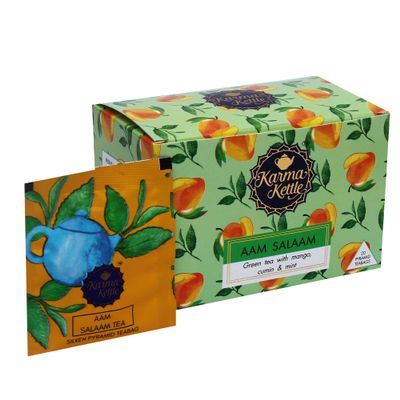 Karma Kettle Aam Salaam - Black Tea with Mango and Cumin (20 Pyramid teabags, 40 gms)