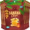Banana Chips - Dried Bananas Gluten Free Chips (Hickory BBQ) Dehydrated Fruits Healthy Chip Snacks For Adults & Kids - Vegan Paleo non gmo Dried Fruits Snacks (Made From 100% Real Banana) 6 Packs view 1