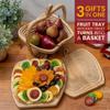 BONNIE AND POP - Dried Fruit Gift Basket - Healthy Gourmet Snack Box - Holiday Food Tray - Variety Snacks - Birthday, Sympathy, Mom, Dad, Corporate Tray - Bonnie & Pop view 2