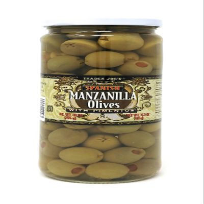 Trader Joe's Spanish Manzanilla Olives with Pimentos NET WT. 14.5 OZ