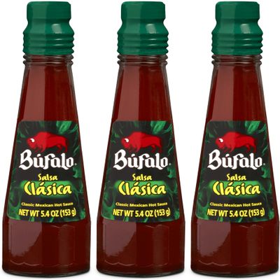 Bufalo Salsa Clasica Mexican Hot Sauce 5.4 oz (Pack of 3)