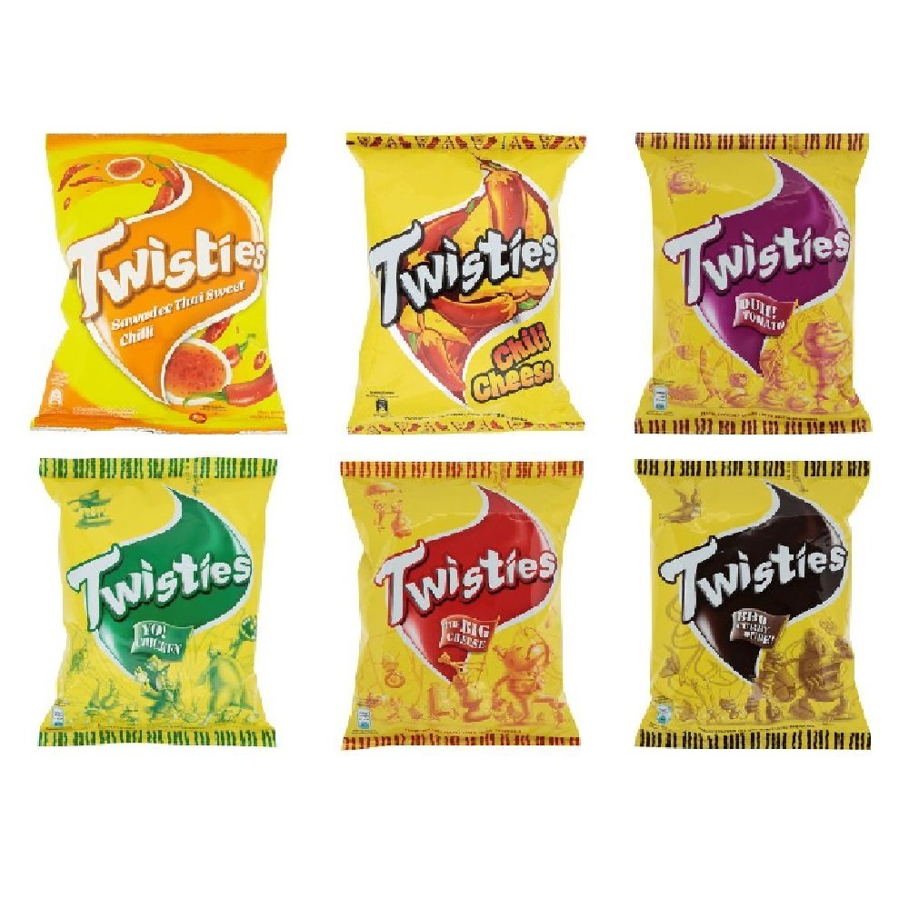 Twisties Corn Snacks 65g (Mix, 6 Packs)