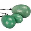 AITELEI 4Pcs Set Jade Yoni Eggs Stick,3 Pcs Drilled Natural Green Aventurine Quartz Crystal Jade Eggs Massage Stone + 1 Pcs Massage Stick for Women Kegel Exercise Strengthen Pelvic Floor Muscles view 4