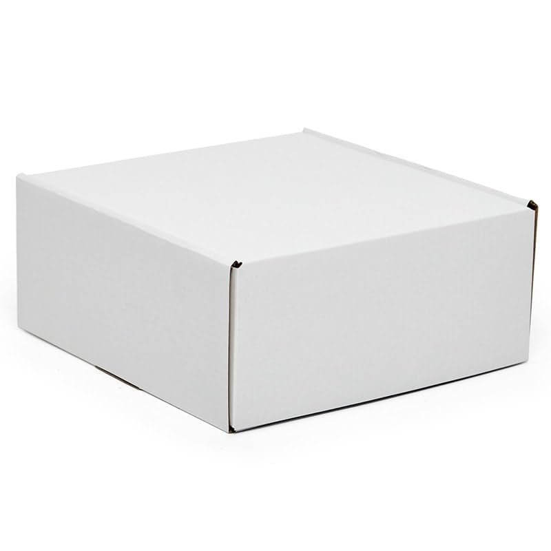 50ea - 10 X 8 X 4 White Corrugated Tuck Top Box
