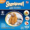 Original Shamwow - Super Absorbent Multi-Purpose Cleaning Shammy Chamois Towel Cloth - Holds 10X its Weight in Liquid - Machine Washable - Will Not Scratch (8 Pack, Orange) view 3