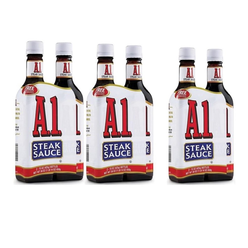 A-1 Steak Sauce, Original, 2 packs of 15 oz glass bottles (Pack of 3)