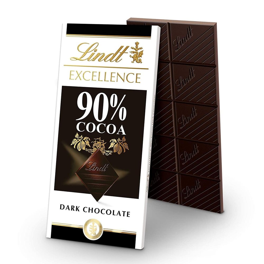 Lindt Excellence Chocolate, 90% Cocoa Chocolate Bars, 3.5 Oz, Box Of 1212
