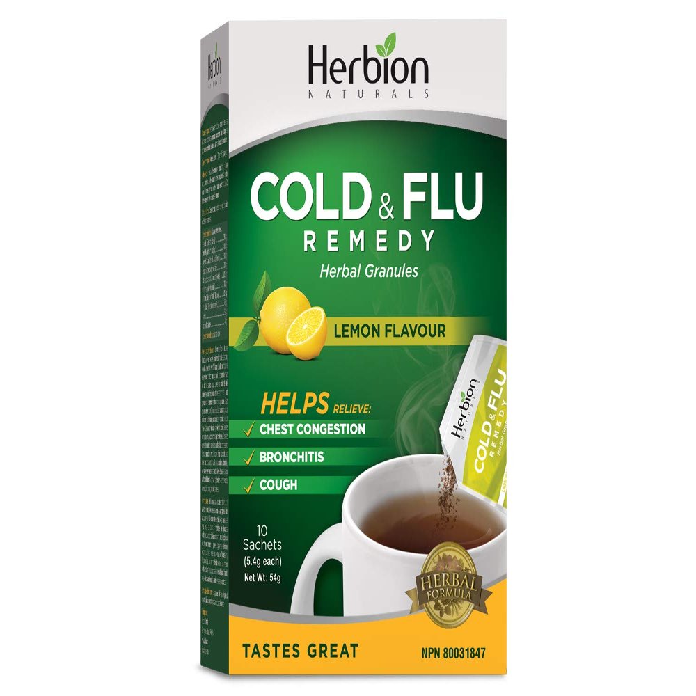 Herbion Naturals Respiratory Care Granules With Natural Lemon Flavor, 10 count sachet