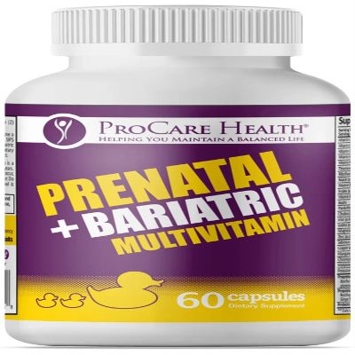 ProCare Health Prenatal Bariatric Multivitamin with Iron (60 Easy to Swallow Capsules)  for Women, Bariatric Vitamins for Gastric Bypass & Gastric Sleeve (1 Month Supply)