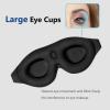 ALASKA BEAR Sleep Mask Memory Foam Contoured Eye Cups for Women and Men, Soft 3D Blackout Eye Mask for Sleeping No Pressure on Eyelids and Eyelashes Protection, Earplugs Set, Black view 3
