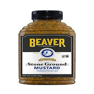 Beaver Stone Ground Mustard, 12 Ounce (Pack of 6)