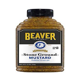 Beaver Stone Ground Mustard, 12 Ounce (Pack of 6)