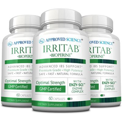 Approved Science Irritab - Natural Digestive Enzyme Support - Total Support - 3 Month Supply