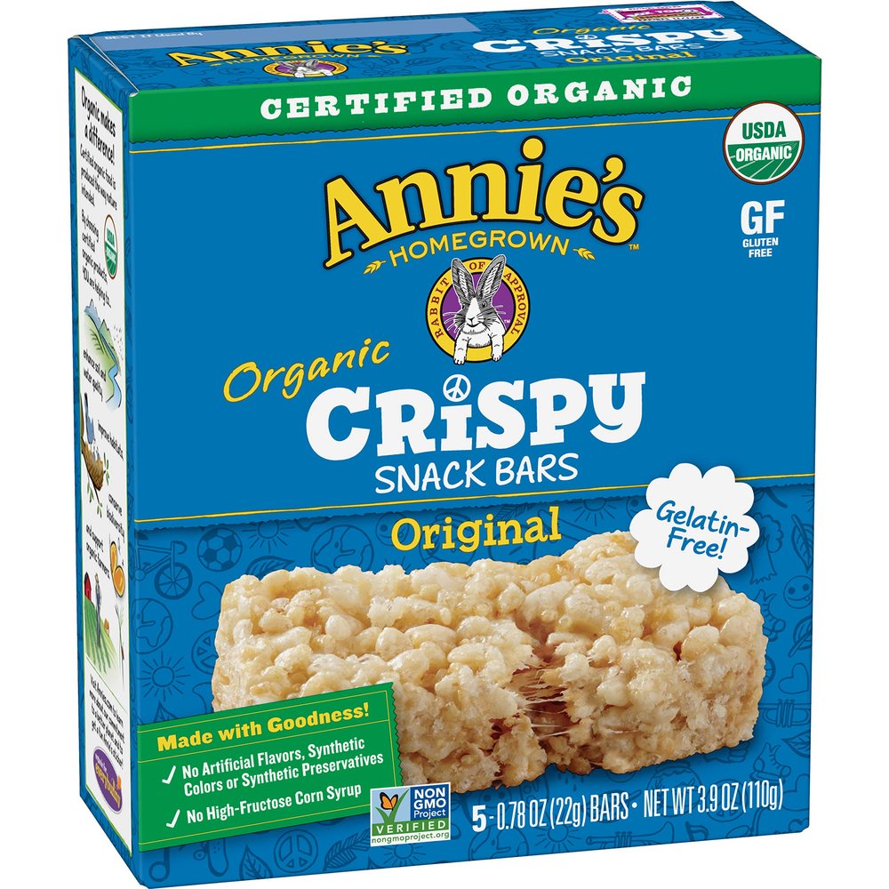 Annie's Organic, Gluten Free, Original Crispy Snack Bars, 3.9 oz