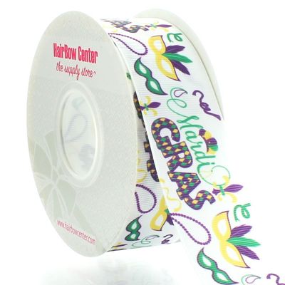 1.5" Mardi Gras Grosgrain Ribbon 100yd
