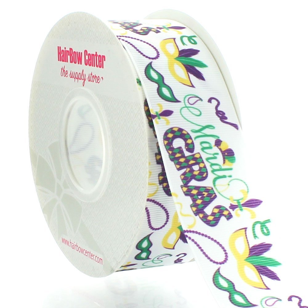 1.5" Mardi Gras Grosgrain Ribbon 100yd