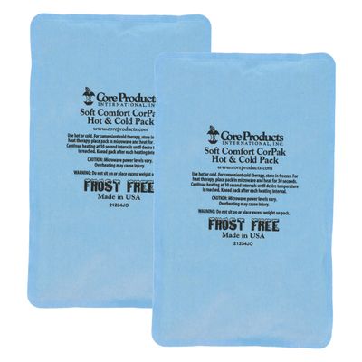 Core Products Soft Comfort CorPak, No Frost Hot and Cold Therapy Pack - 6" x 10", Made in The USA- 2 Pack