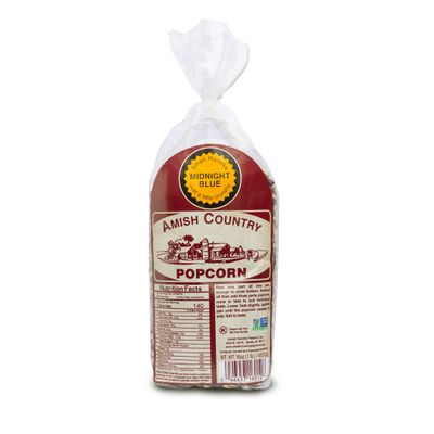 Amish Country Popcorn | 1 Lb Midnight Blue Kernels | Old Fashioned, Non-GMO and Gluten Free (1lb Bag)