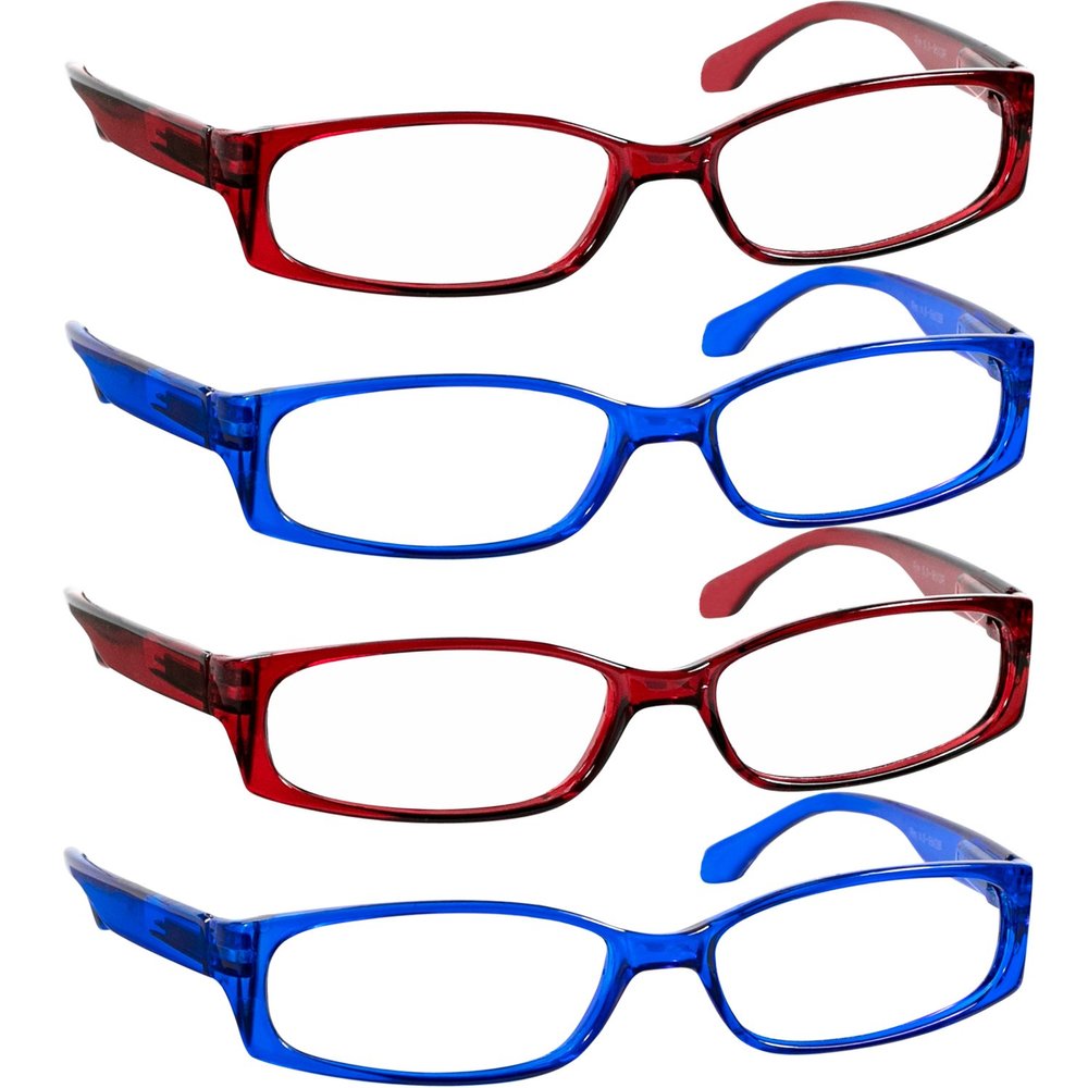 TruVision Readers Reading Glasses - 9503H -4-2Red-2Blue-175