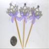 10pc glitter crown tooth pick/cake topper (D65) view 1