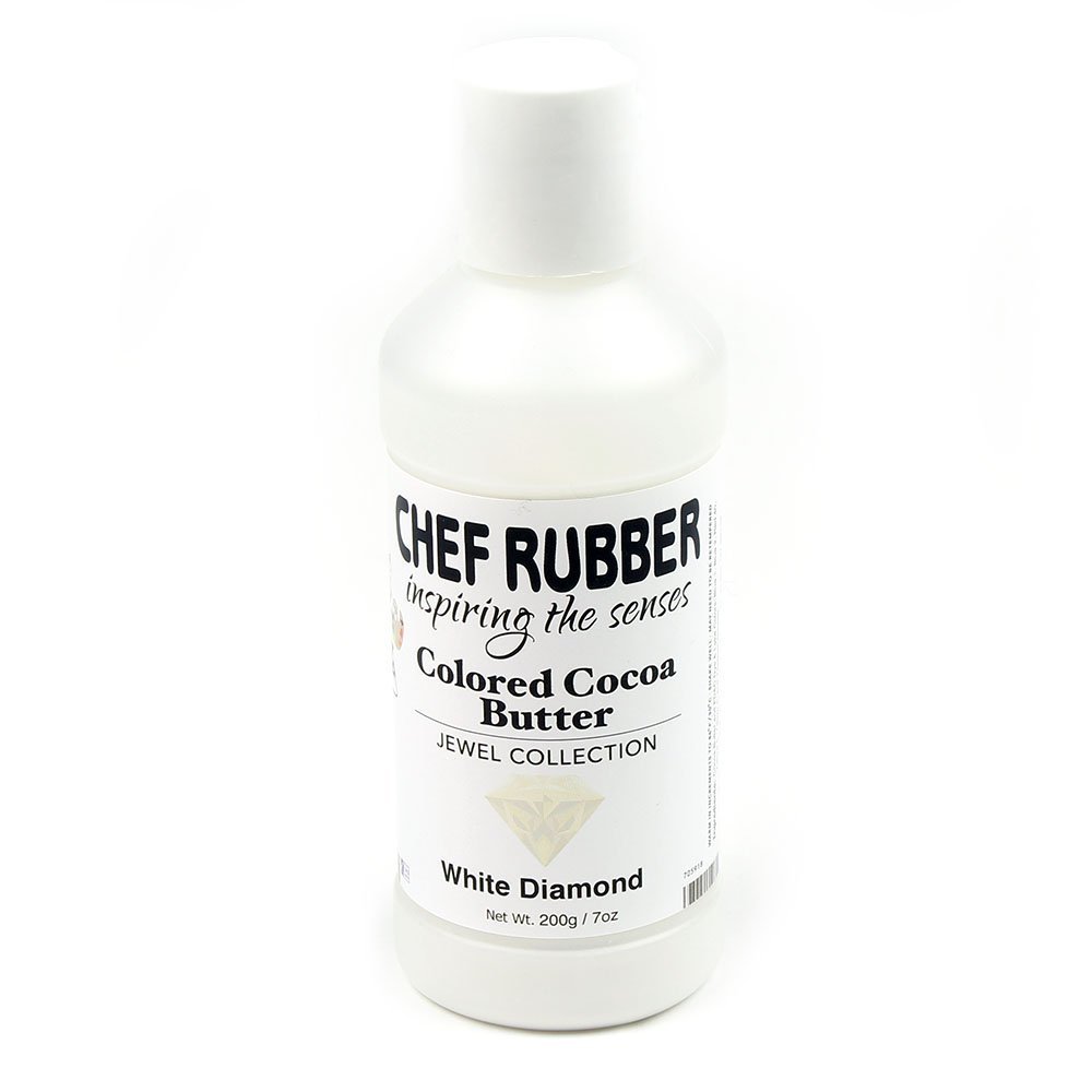 Chef Rubber Cocoa Butter, Jewel Collection - White Diamond, 7 Ounce