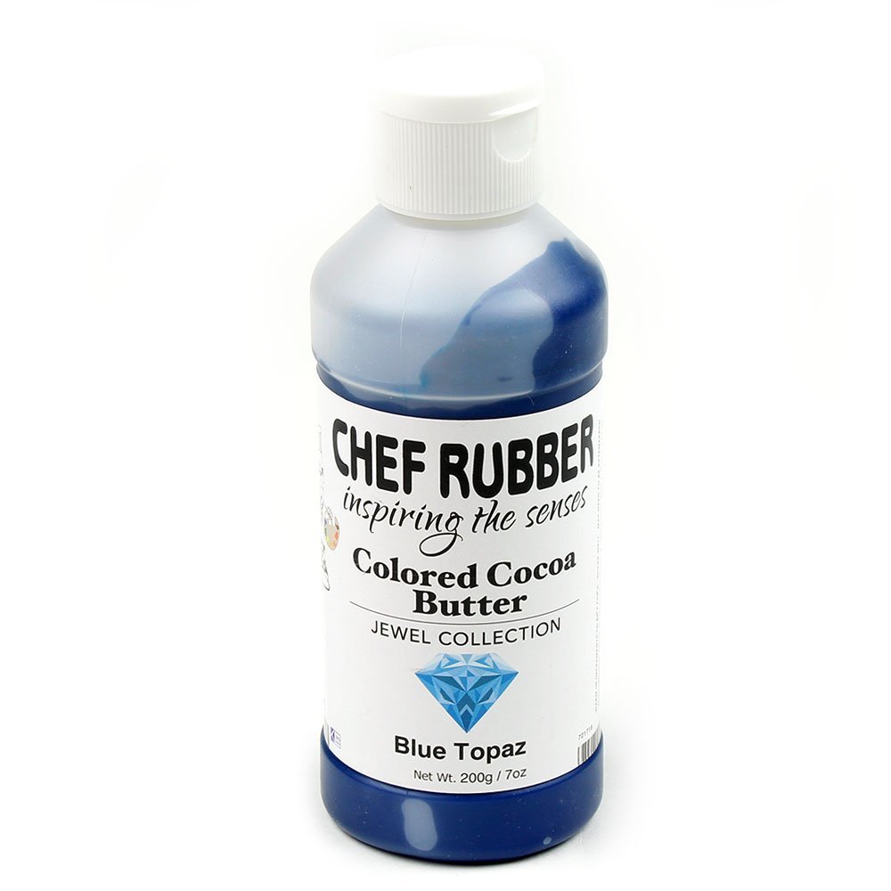 Chef Rubber Cocoa Butter, Jewel Collection - Blue Topaz, 7 Ounce