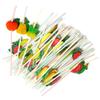 100 Pcs Disposable Flexible Bendable Fruit Straws Table Decor Tropical Drinks - Soft Drinks Hawaiian Cocktail Bars Restaurants Luau Party Supply Beverage Decorations view 1