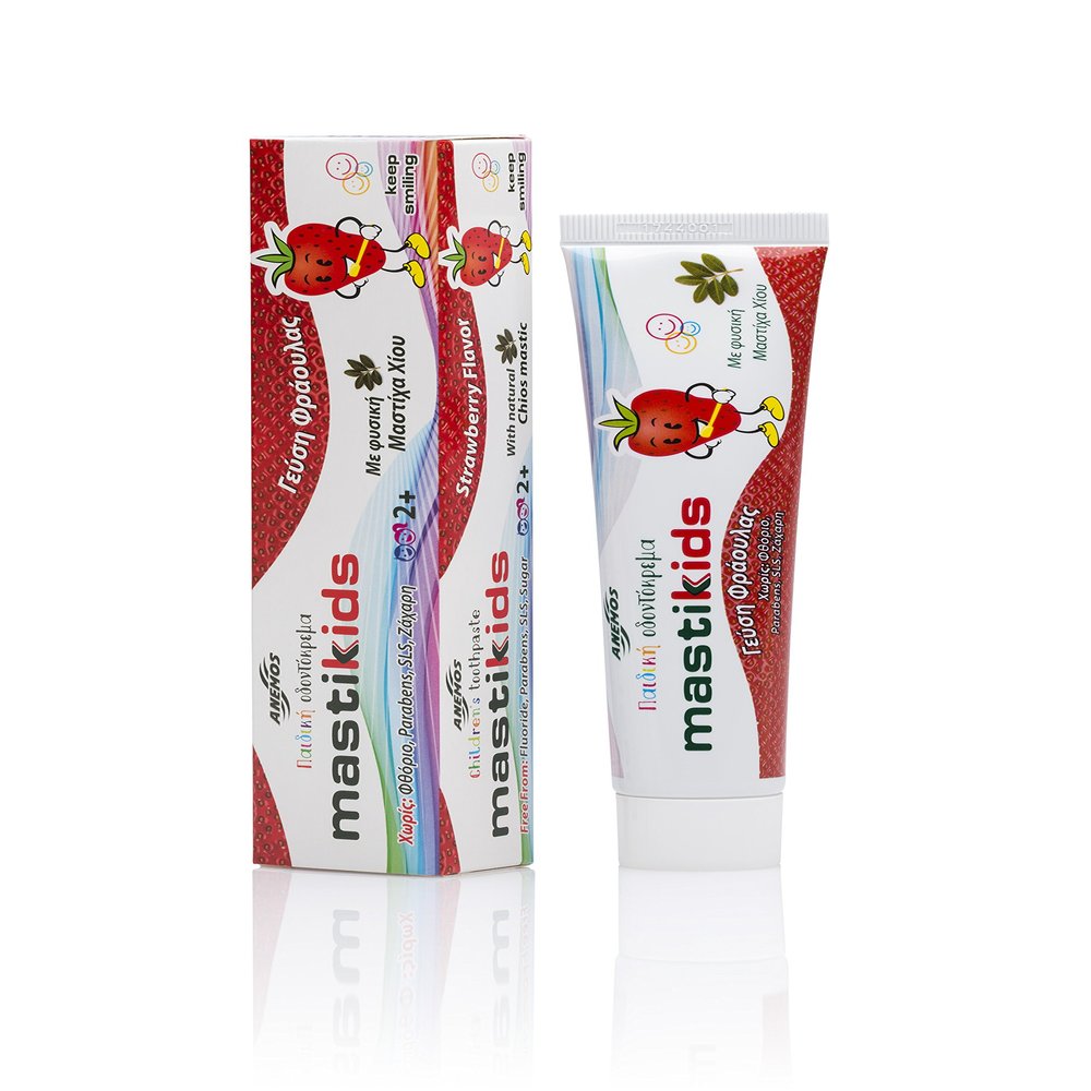 Greek Toothpaste for Children with Natural Chios Mastic & Strawberry