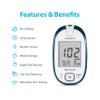 HealthPro Blood Glucose Monitor System Kit by Easy Touch | Complete Diabetes Testing Starter Set with Glucose Meter, Lancing Device, 10 Twist Lancets, Carrying Case, Logbook, Quick Guide & Batteries view 2