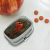 Northern Cardinal Red Pine Perch Rectangle Pill Case Trinket Gift Box view 2